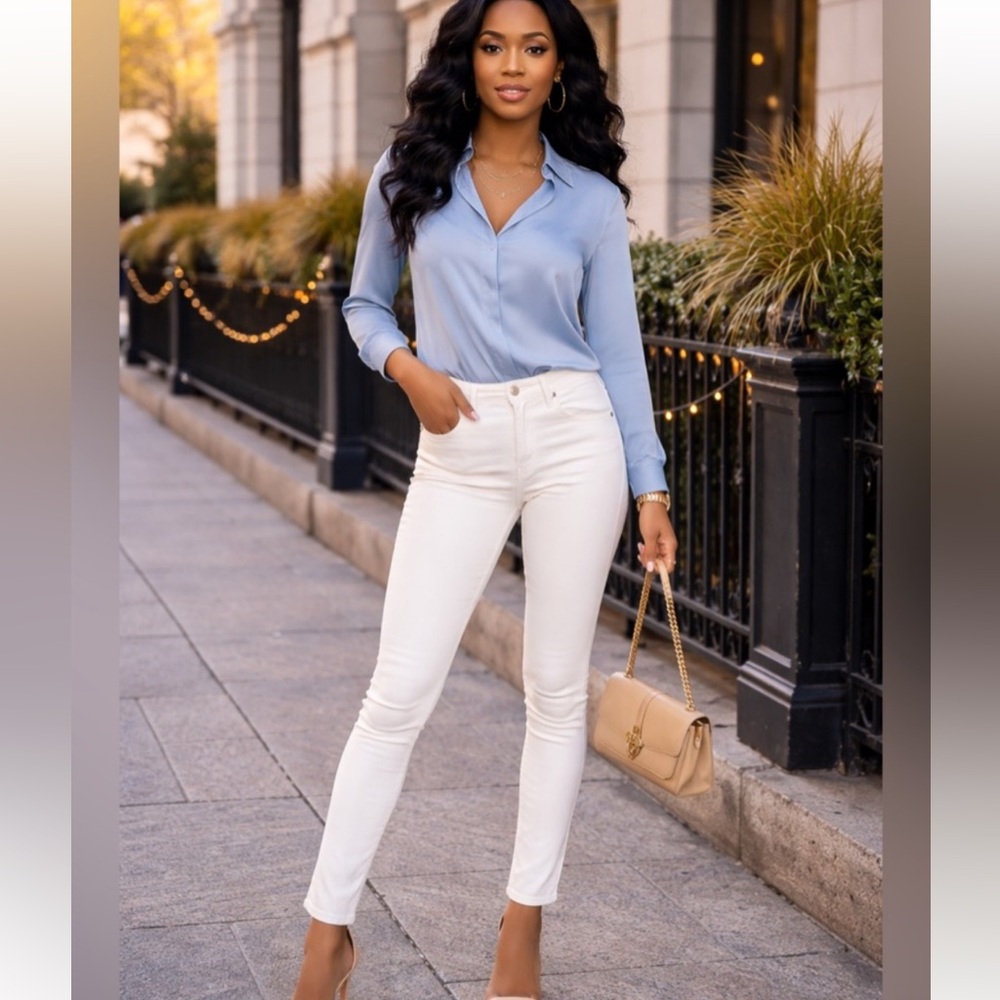 Liverpool White Skinny Ankle Jean, 29/8P